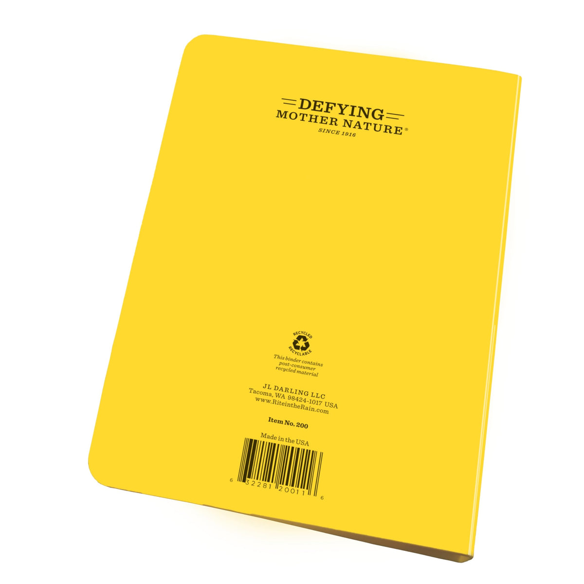 Field Ring Binder, 1/2" Capacity, 7.875 x 5.625 x 0.75, Yellow