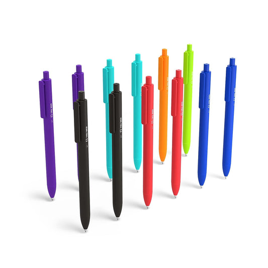 TRU RED Retractable Gel Pens, Medium 0.7mm, Assorted Ink, 24-Pack