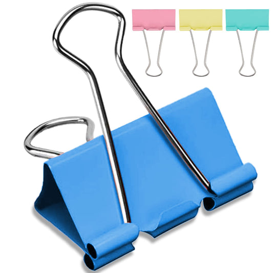 OWLKELA 24 Pack Binder Clips, 2 Inch, Assorted Colors