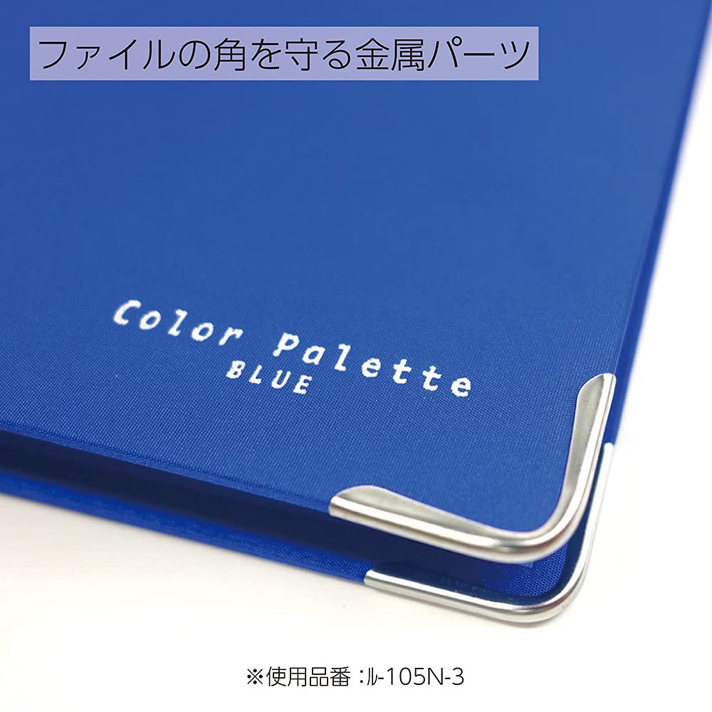 Kokuyo Color Palette Metal Round Ring Binder, B5-S, 26 Holes, Up to 100 Sheets, 5 Colorful Tab