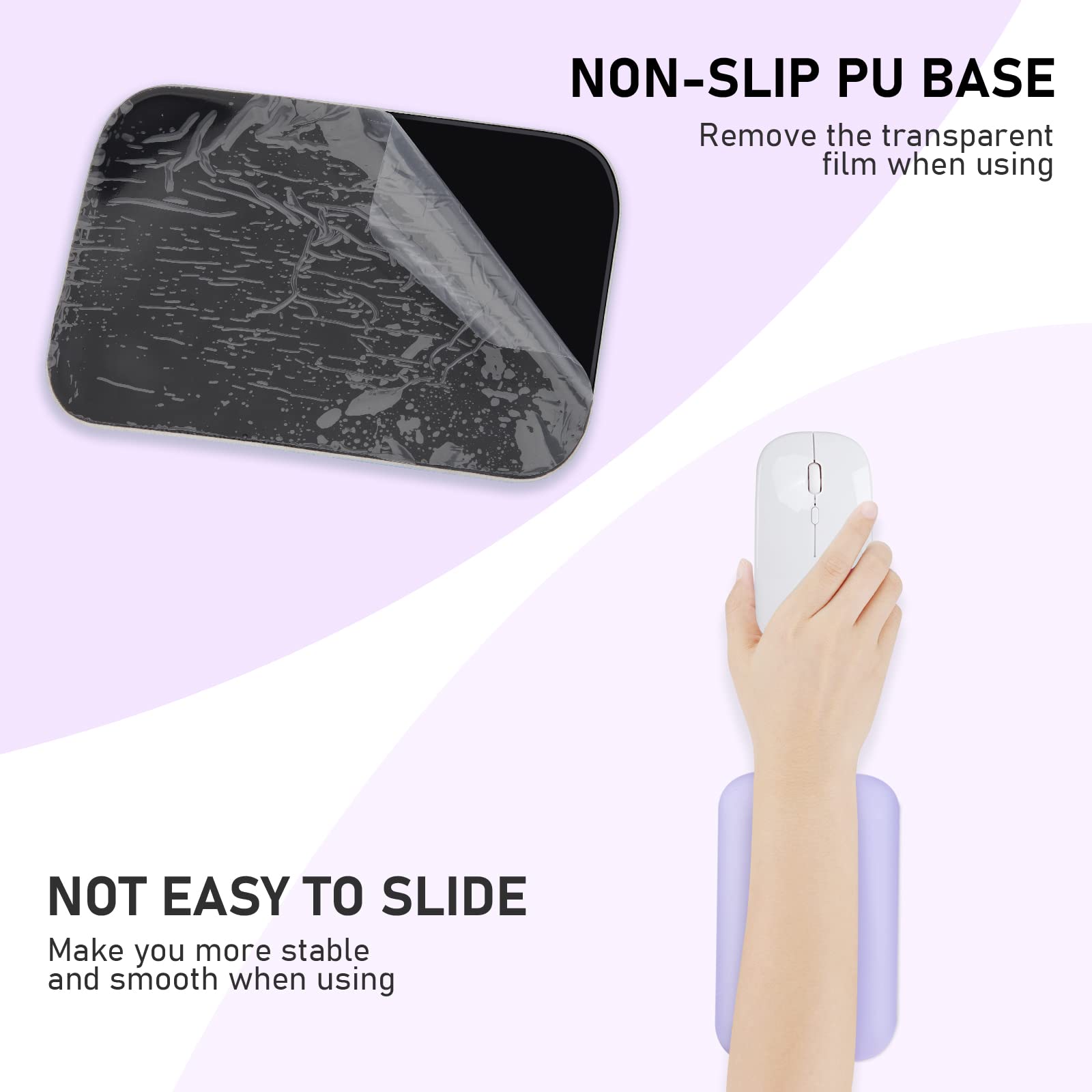 Leolee Elbow Rest Pads for Desk, Purple Ergonomic Wrist Rest Arm Rest Pads