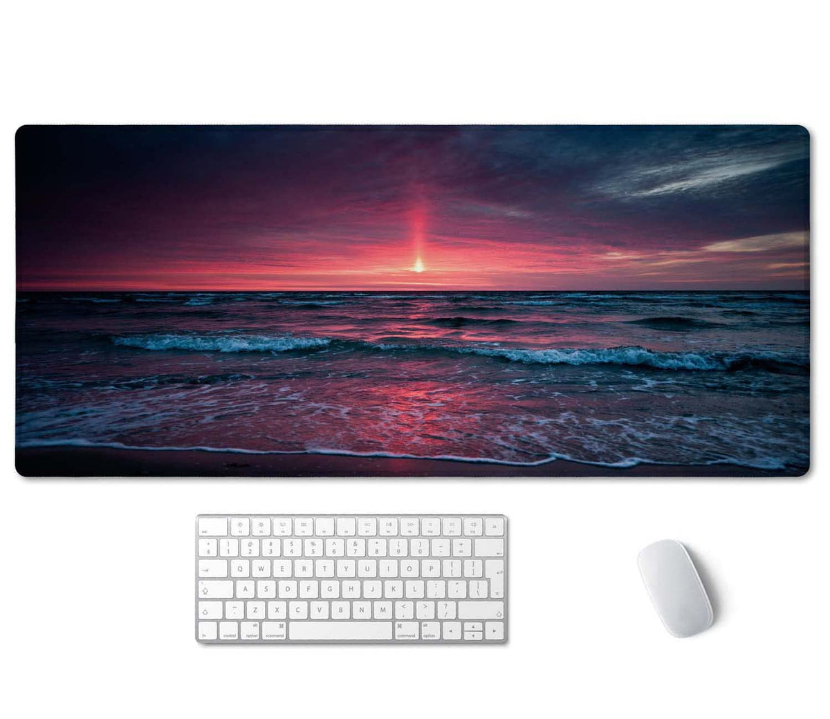 SSOIU Desk Mat, Extended Gaming Mouse Pad (35.5x15.7 in), Large Non-Slip Rubber Base Mousepad with