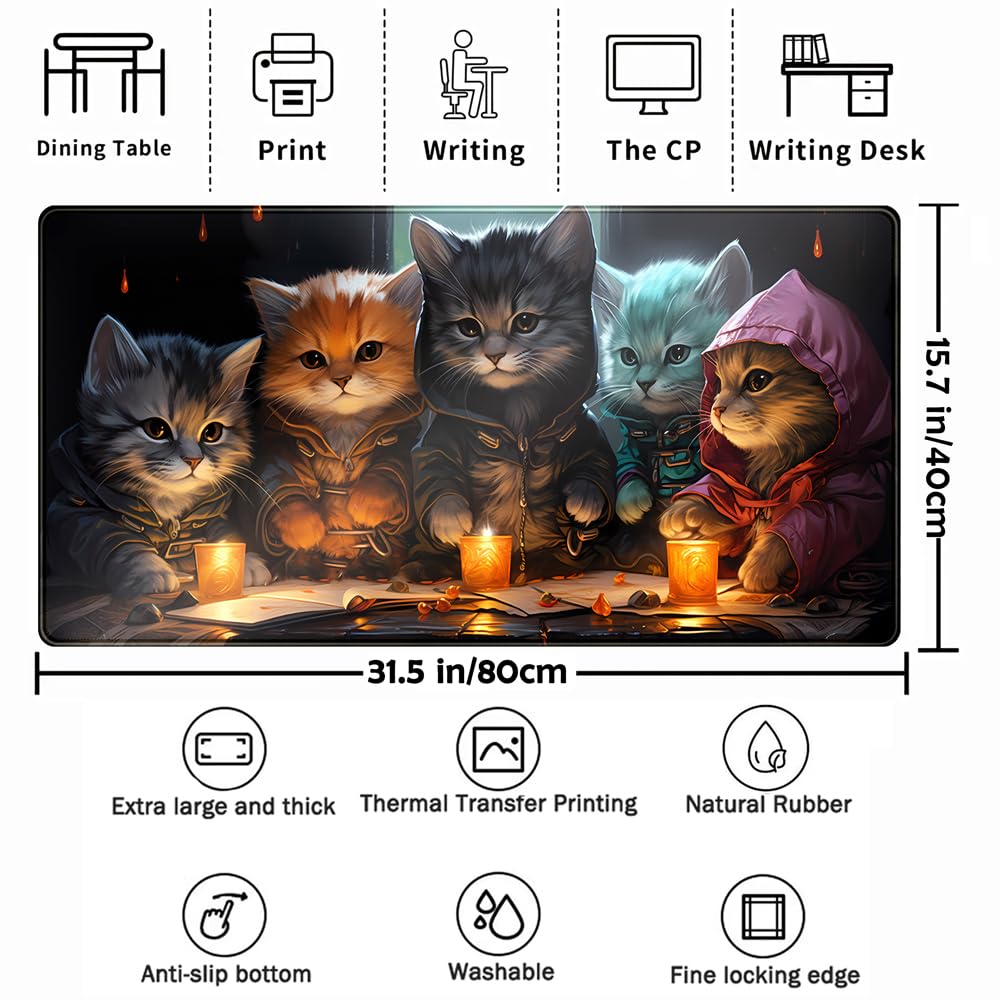 Commander Roleplay Desk Pad Mat Role Gaming XXL Big Mouse Pad Gaming Tabletop Game Gamer Gift