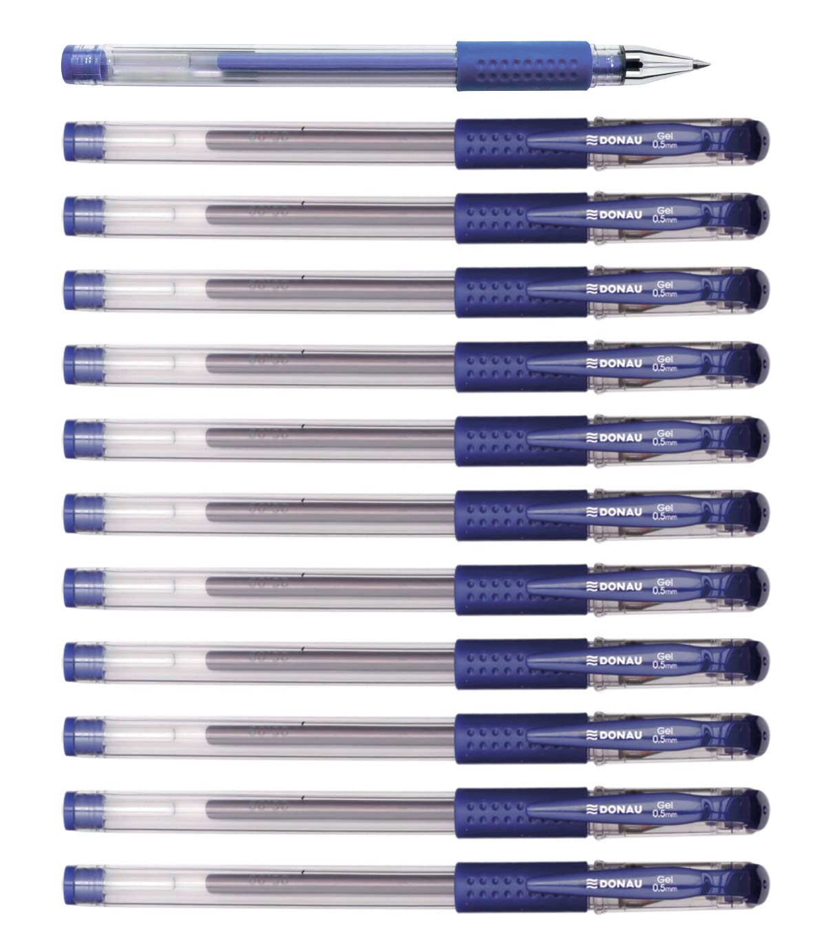 OFFICER PRODUCTS DONAU Gel Ballpoint Pens, Gel Pens, Gel Ink Colour: Blue Classic, Pack of 12, Ball