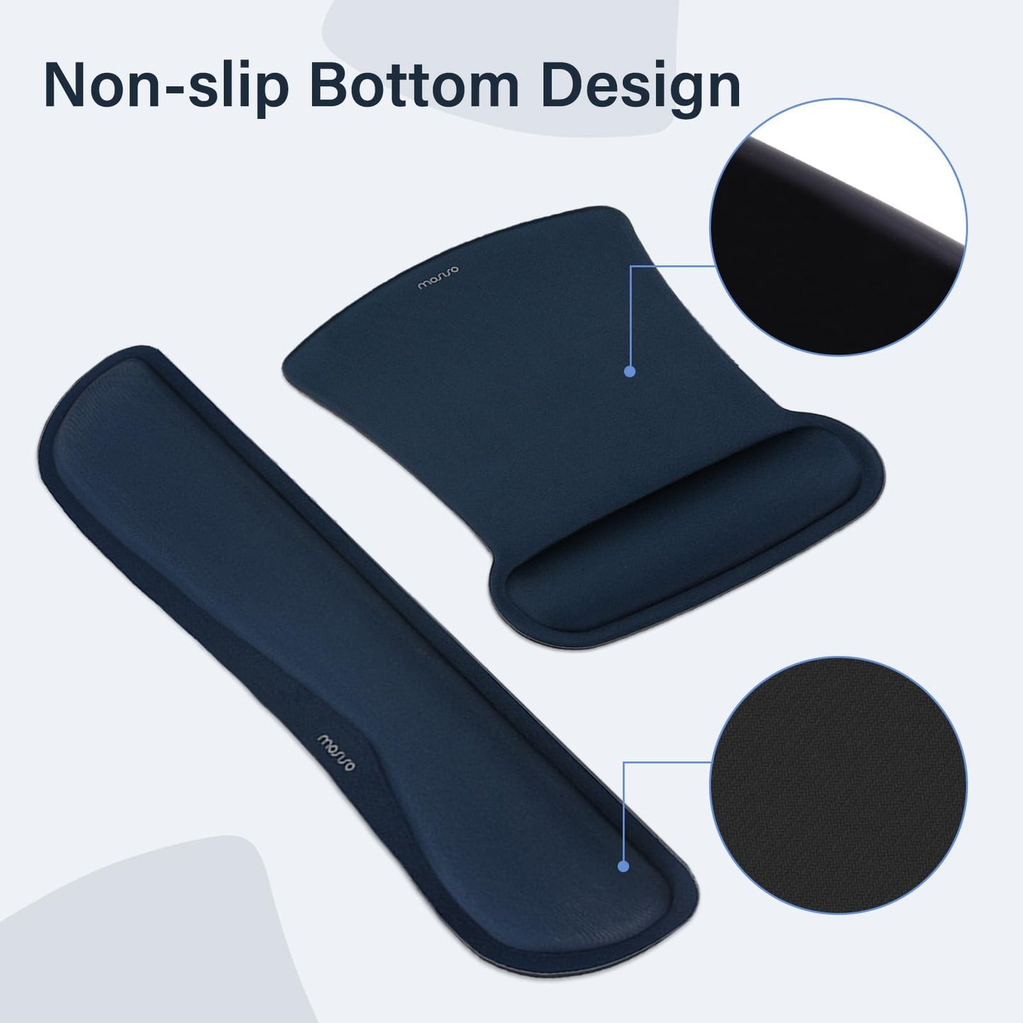 MOSISO Keyboard Mouse Pad Set, Large Gaming Mousepad&Keyboard Wrist Rest