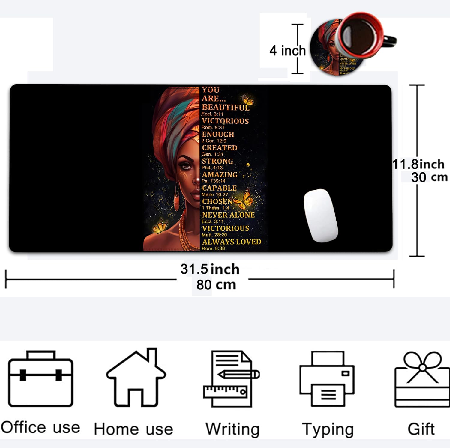 Large Mouse Pad, 31.5 x 11.8in Extended Gaming Mouse Pad with Stitched Edges,XXL Mousepad Protector