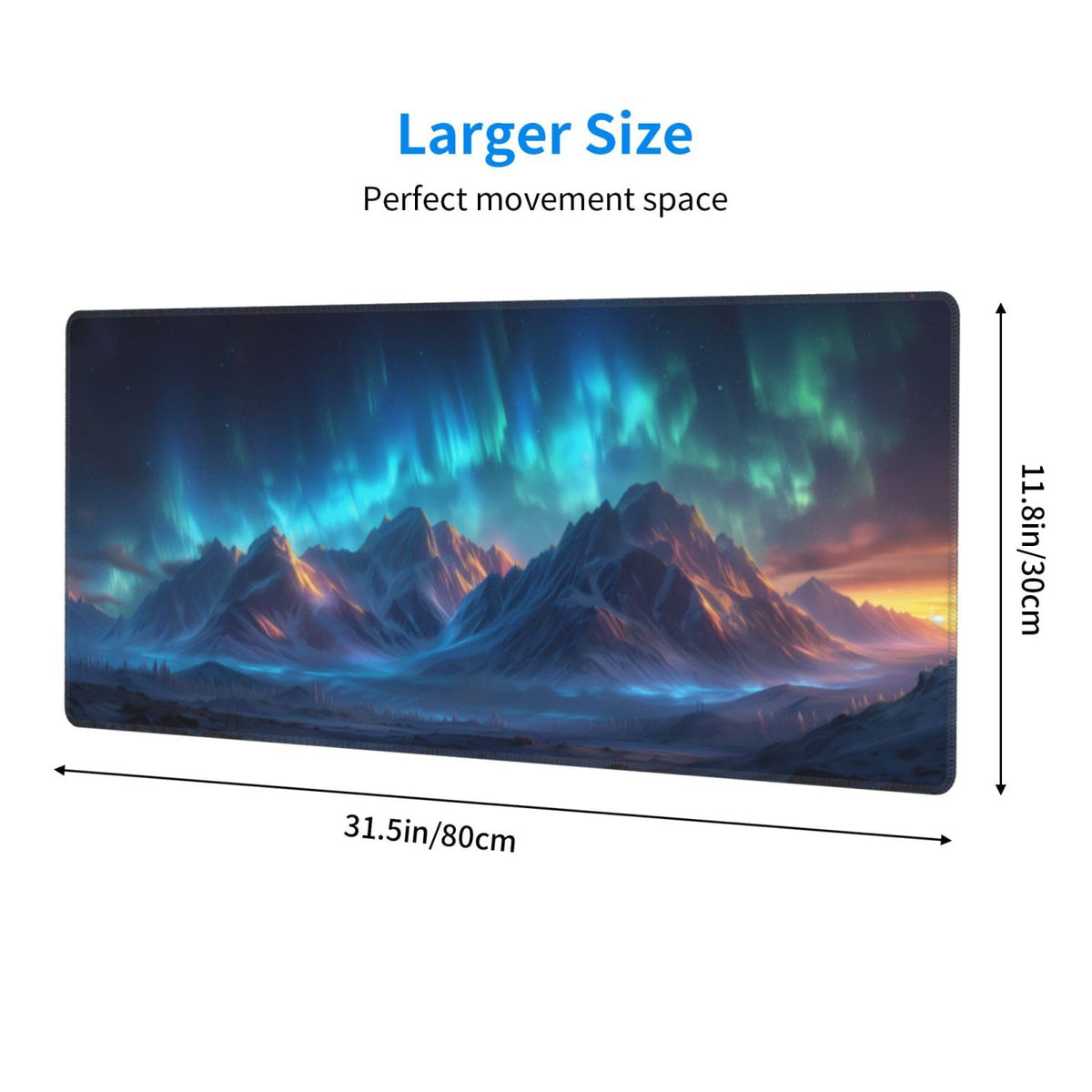 Gaming Mouse Pad Desk Pad,Extended Big Mouse Pad,31.5x11.8 Inch Long Computer Keyboard Mouse Mat