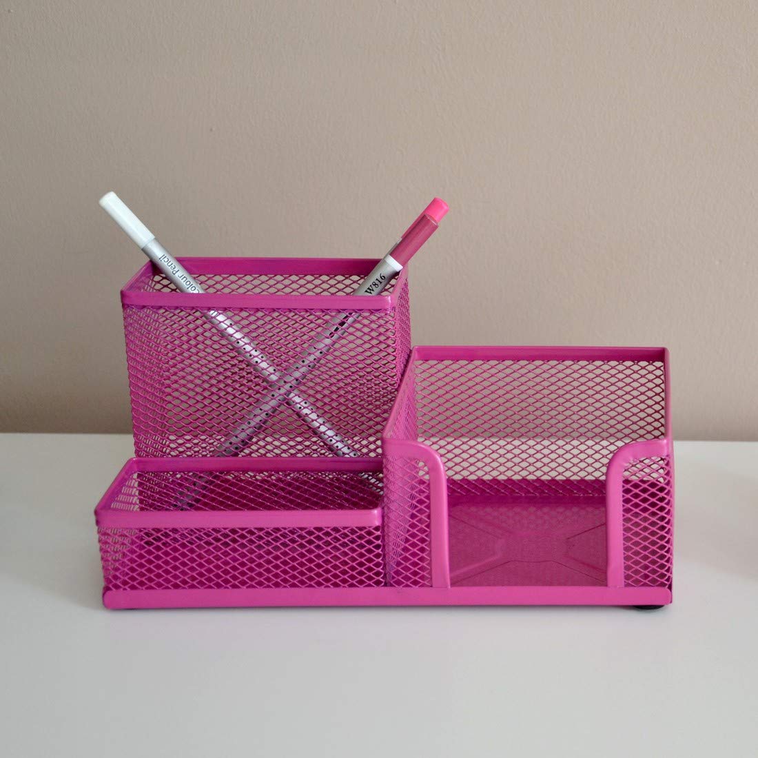 Leviatan Desk Organizer | Metal Desk Organizer | Office Pen Holder | Desk Organizer with Mesh Note