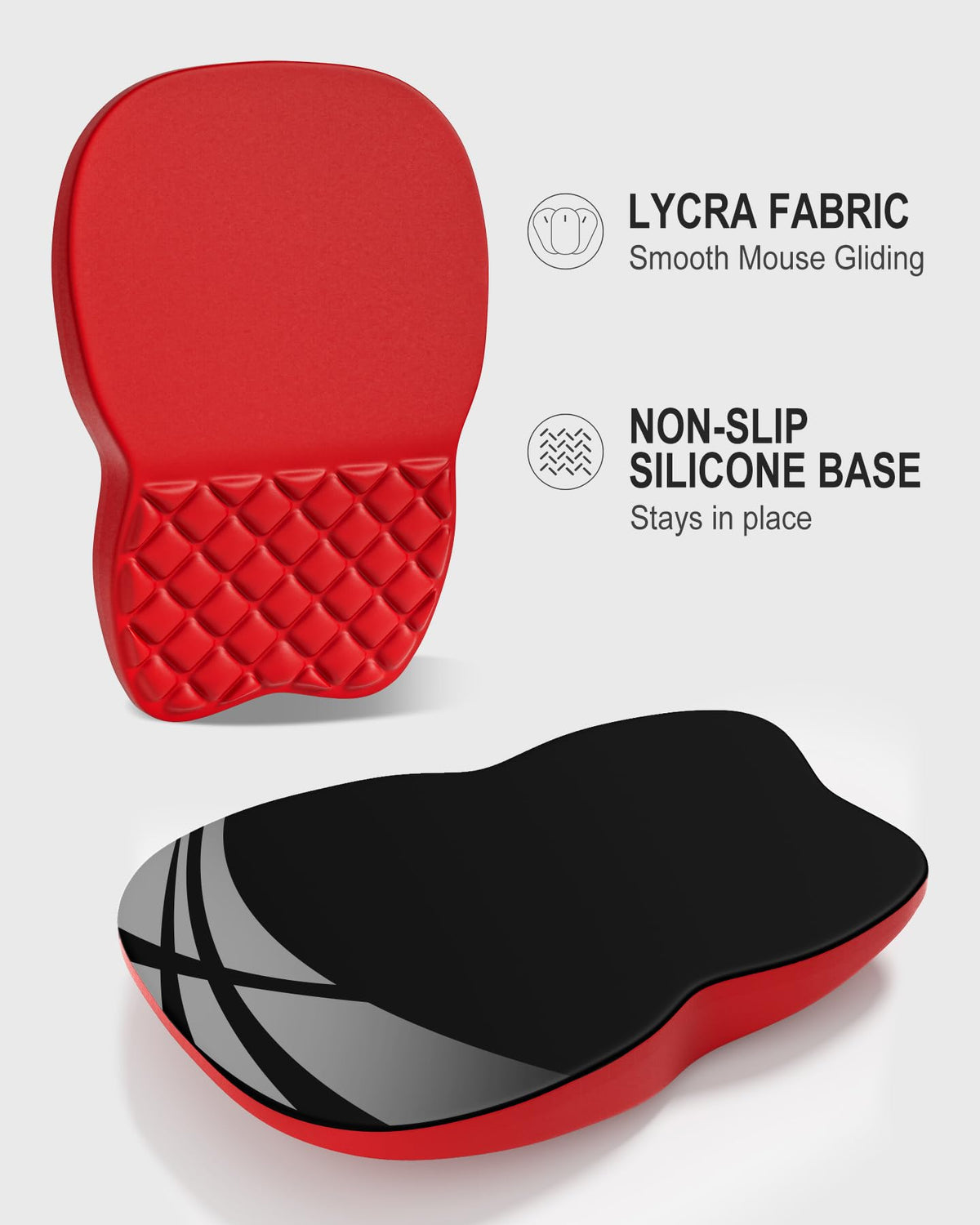Auhoahsil Ergonomic Mouse Pad with Wrist Rest, Comfortable Slope Computer Mouse Mat with Wrist