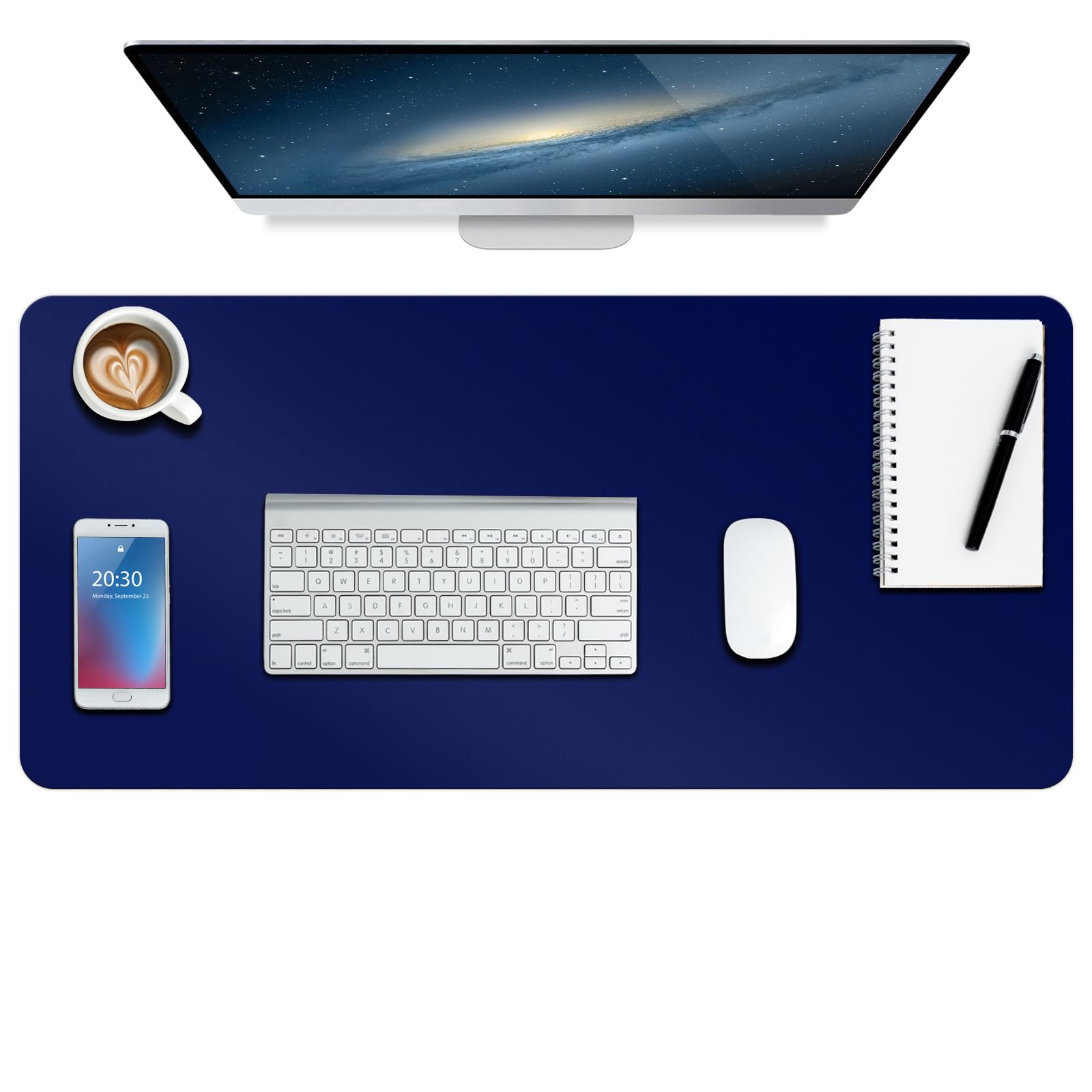 Boutilon Leather Desk Pad Protector,Non-Slip Mouse Pad,Laptop Desk Pad,Office Mouse Mat,Waterproof