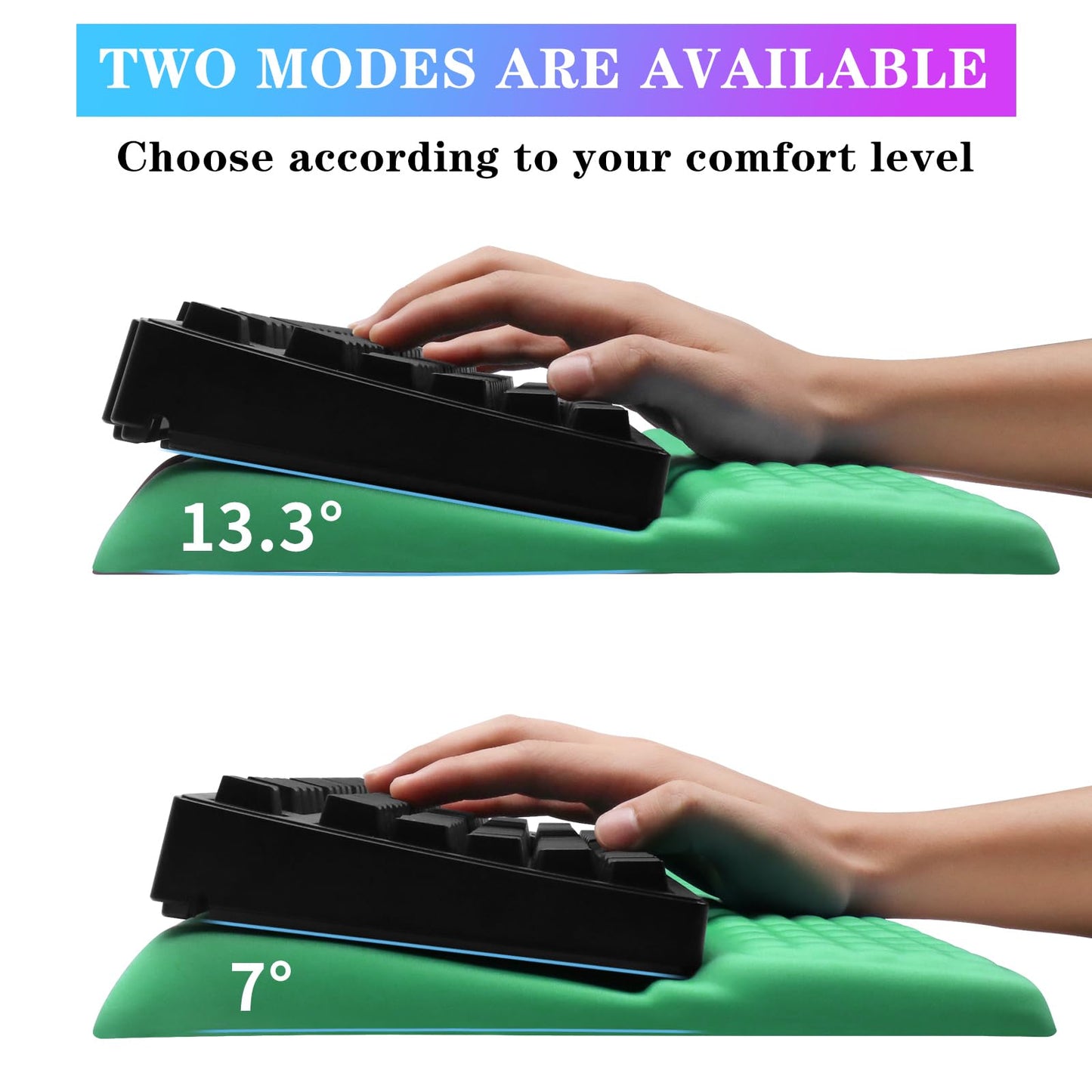 Computer Keyboard Stand with Wrist Rest, Ergonomic Tilted Keyboard Holder - Keyboard Riser with