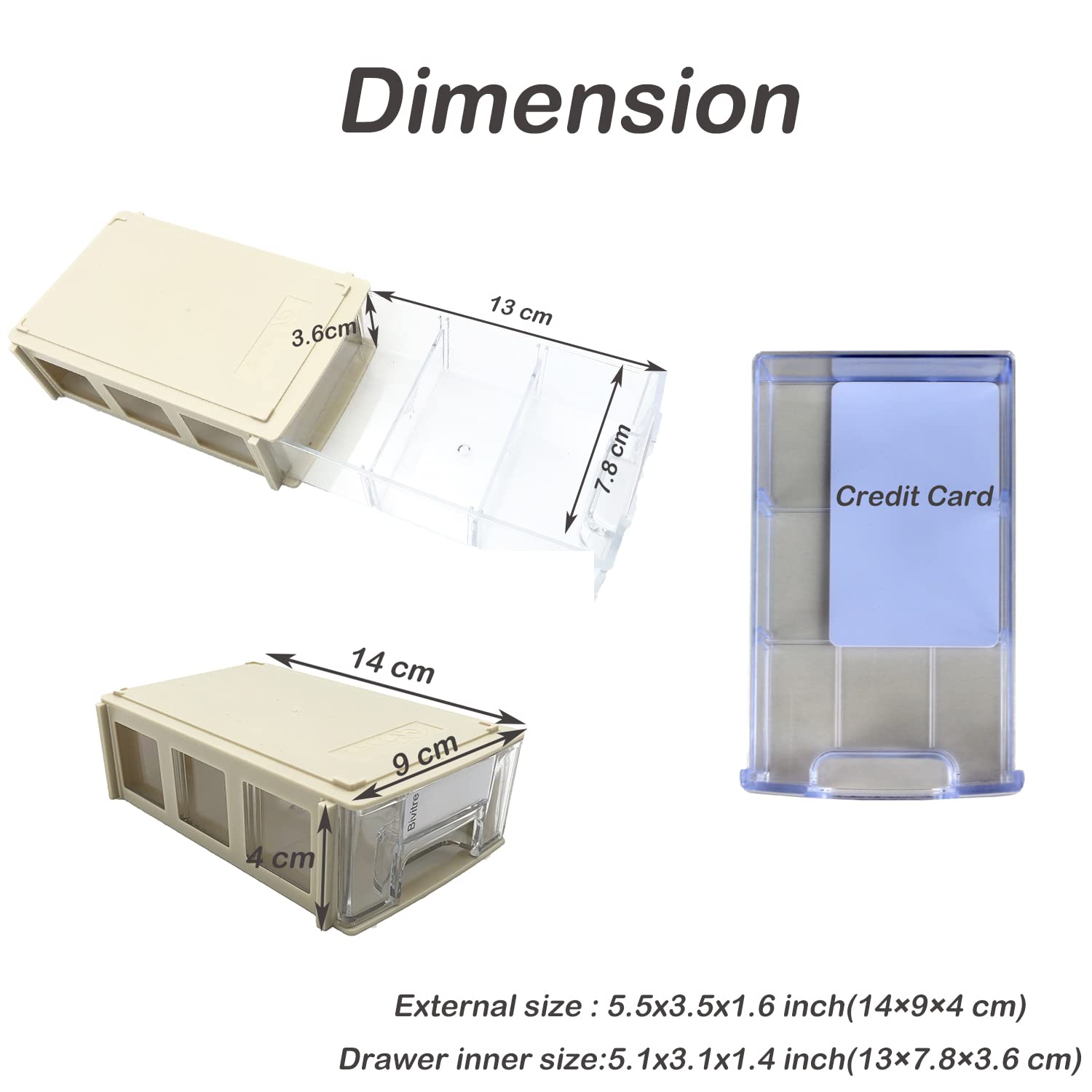 Stackable Storage Drawers Set of 20 with Dividers and Paper Labels