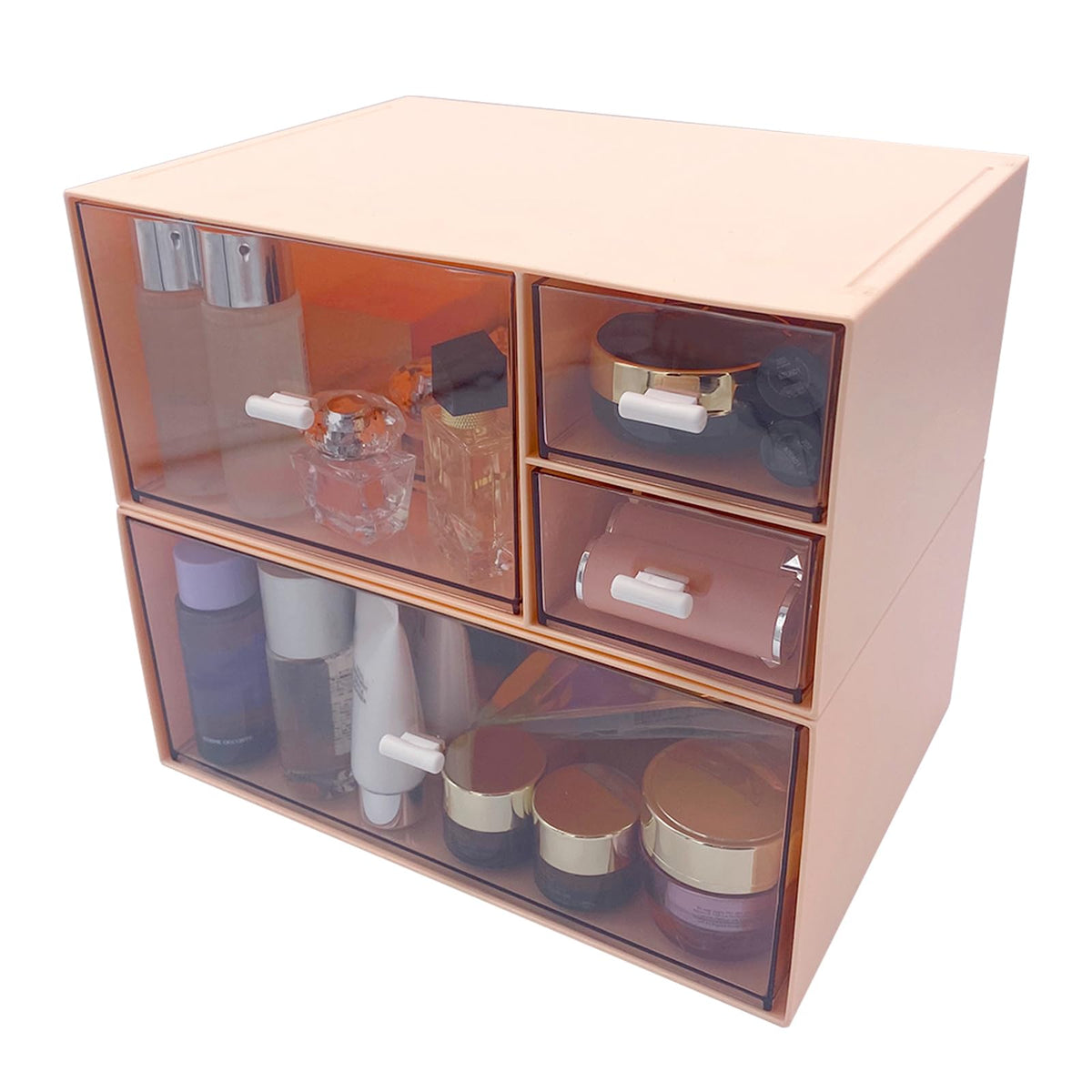 Marknor Desk Organizer with 4 Drawers, Makeup Organizer, Plastic Sundries Storage, Vanity