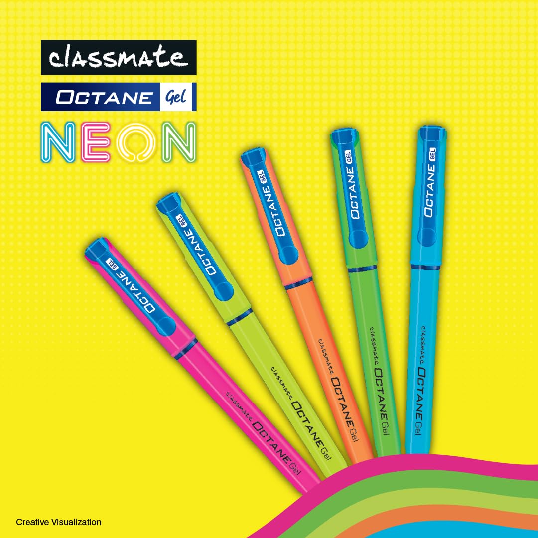 Classmate Octane Gel Pens in Vibrant Neon Body