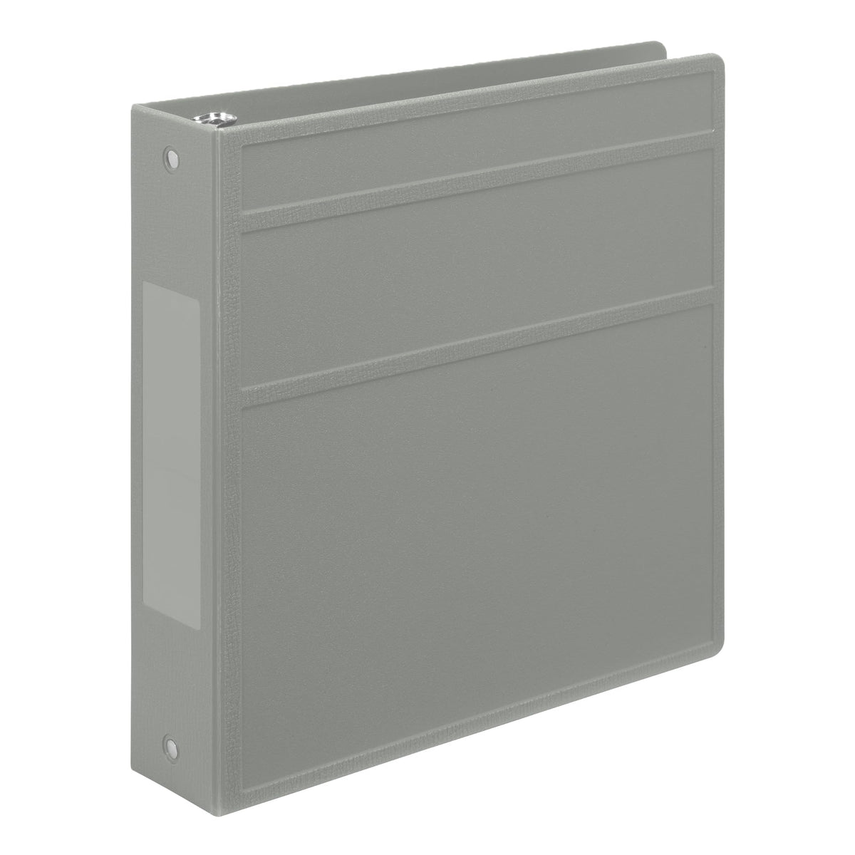 Carstens 2-Inch Heavy Duty 3-Ring Binder - Side Opening, Ash Gray, Durable Plastic, Precision