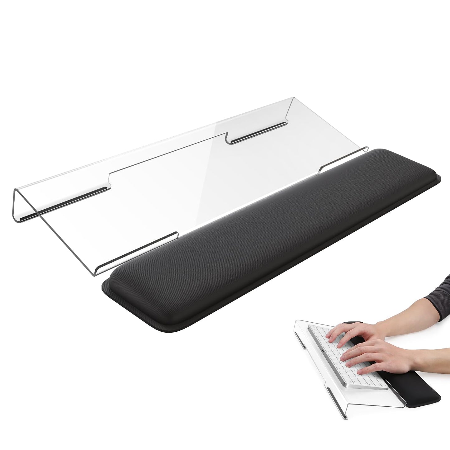 Laborio Computer Keyboard Wrist Rest, Keyboard Riser Stand for Desktop
