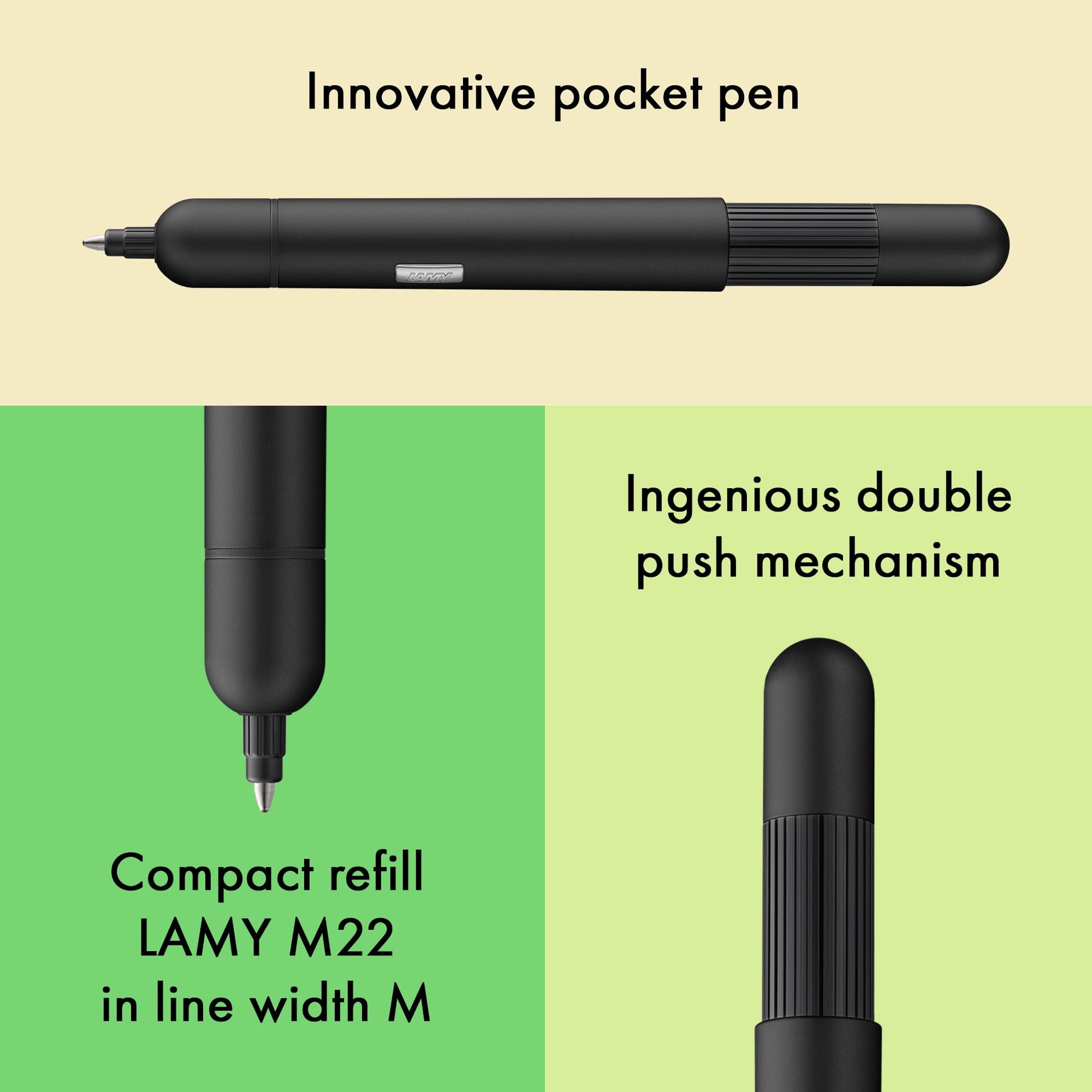 LAMY Pico Matte Black Ballpoint Pen, Oil-based, L288