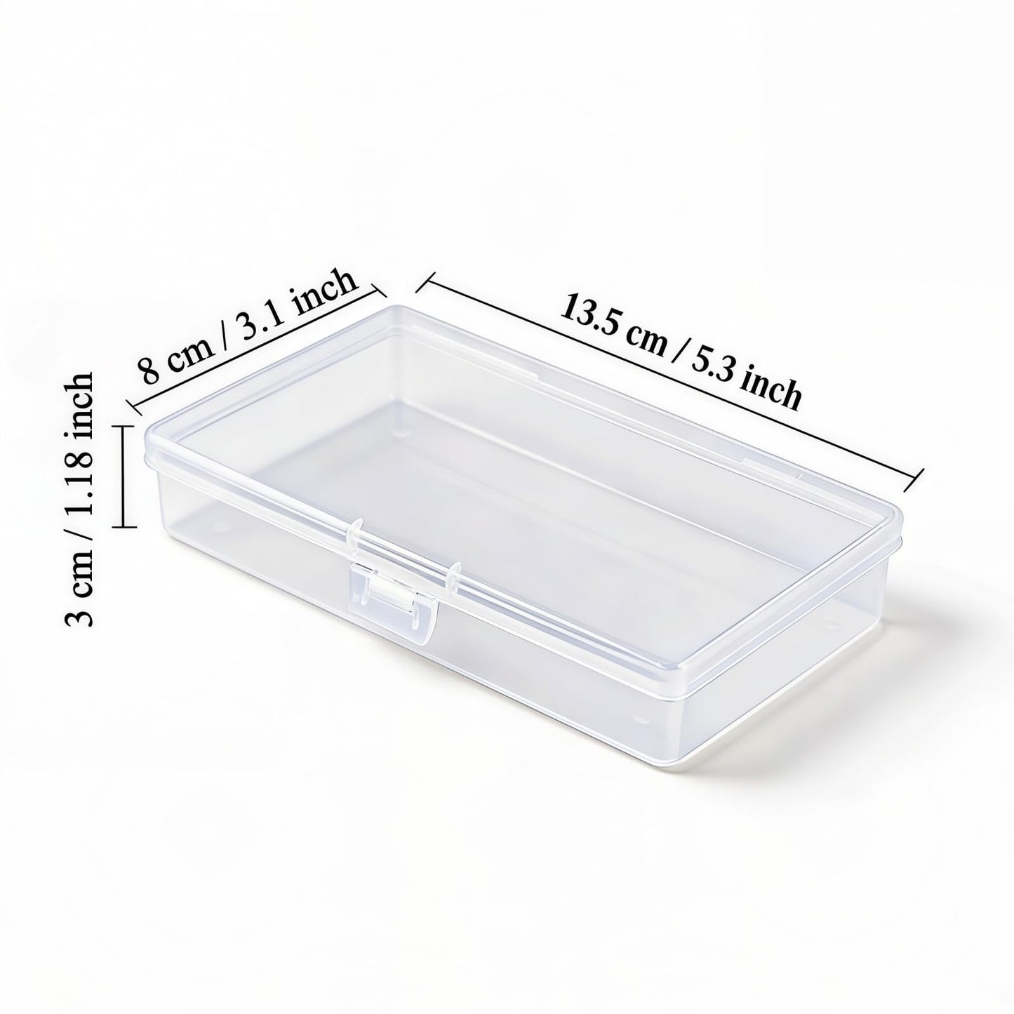 Thintinick 12 Pack Rectangular Clear Plastic Storage Containers