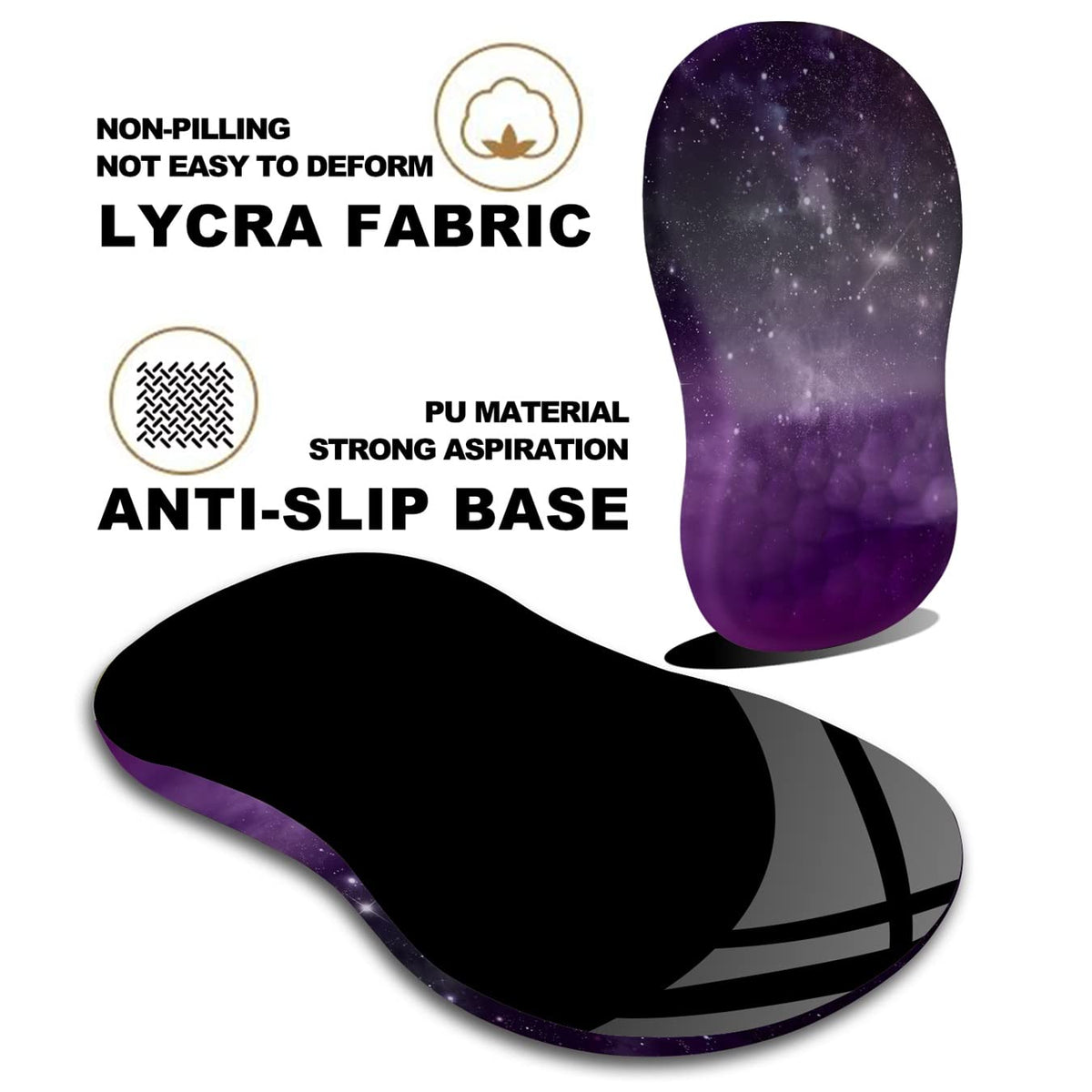 KUOSGM Mouse Pad Wrist Support, Ergonomic Mouse Pad with Massage Dot, Comfortable Computer Mouse