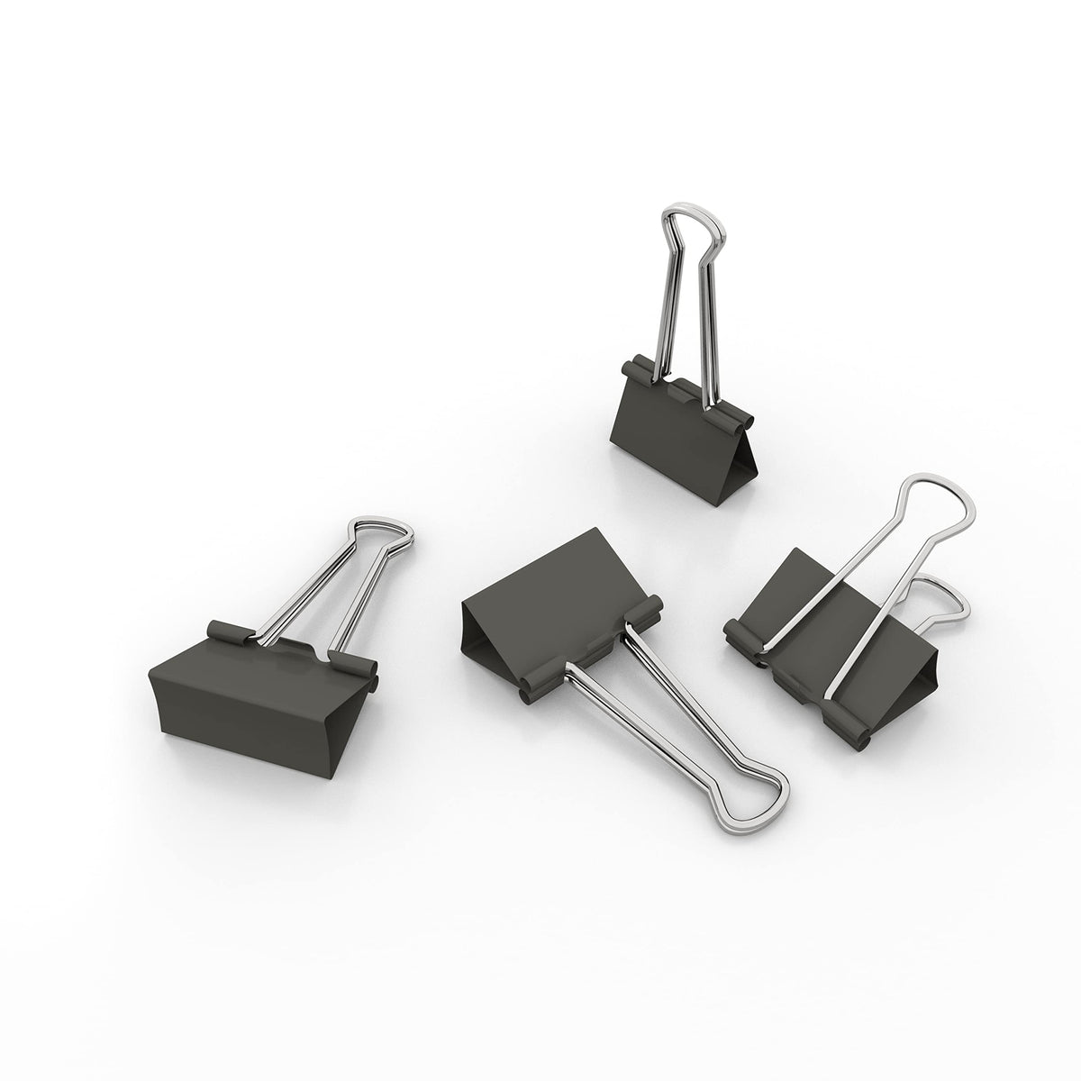 nctinystore Micro Black Binder Clips Micro Metal Clamp 1/2 inch Width (Black, 40 PCS) Micro Size