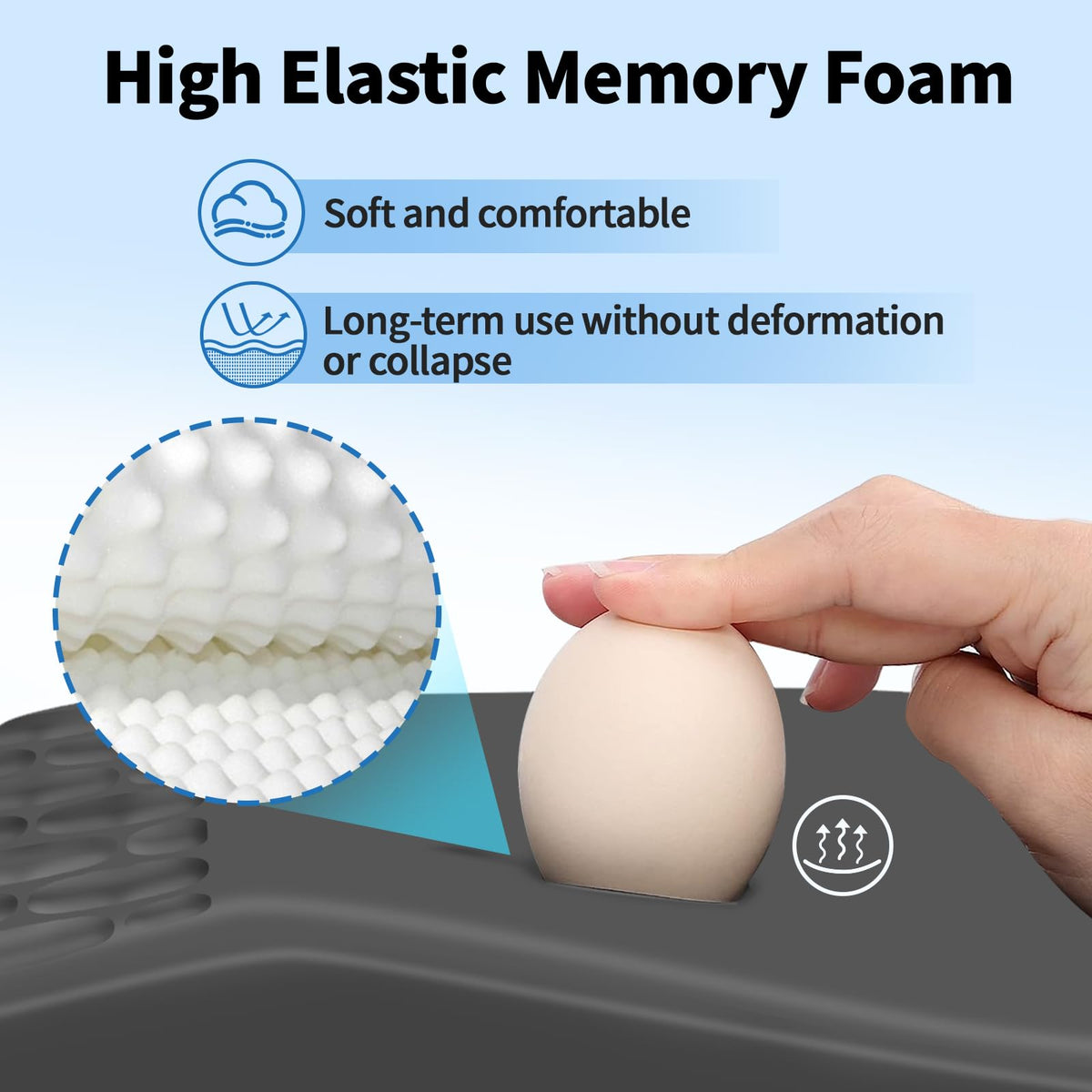YIWEI Ergonomic Mouse Pad with Wrist Rest for Carpal Tunnel Pain Relief