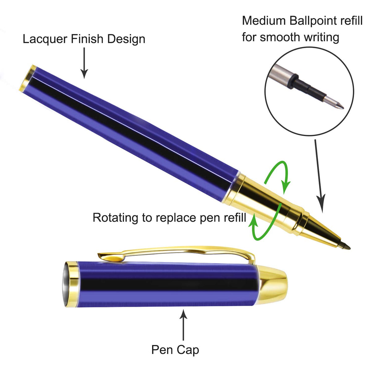Aolun Personalized Pens,Custom Engraved Ballpoint Pen,Perfect for Birthday,Business,Party with