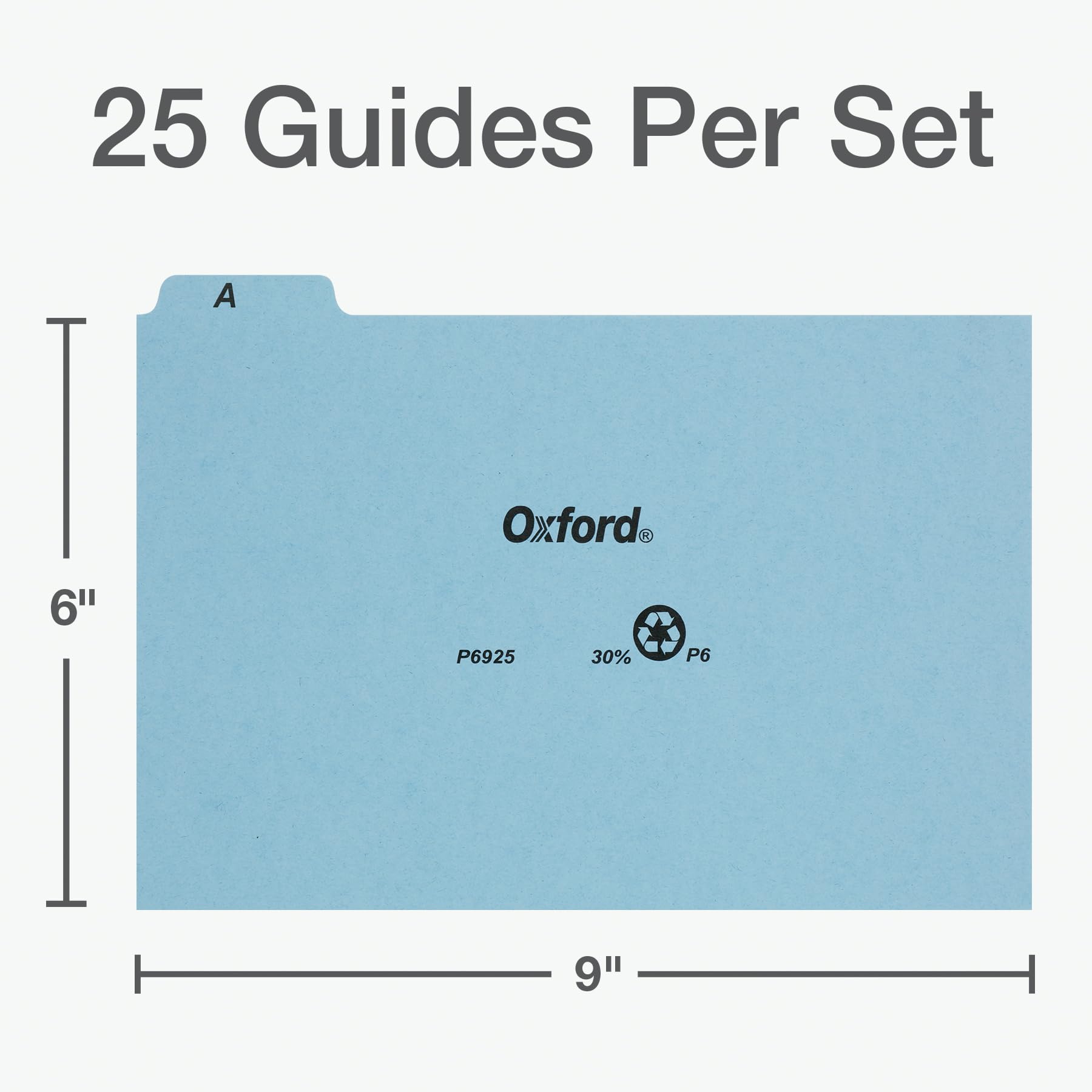 Oxford Heavy Weight Index Card Guides, 6 x 9 Inches, Alphabetical A-Z Dividers, Great Recipe Card