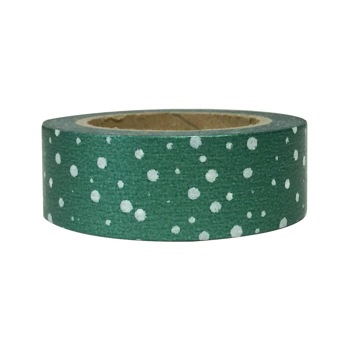 Wrapables Colorful Washi Masking Tape, Metallic Green Snowfall