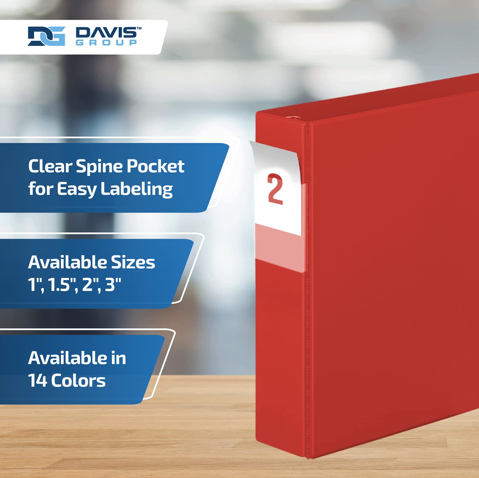Premium Economy 6-Pack 3-Ring Binders for School or Office, D-Ring Binders, 2 Inch, Red