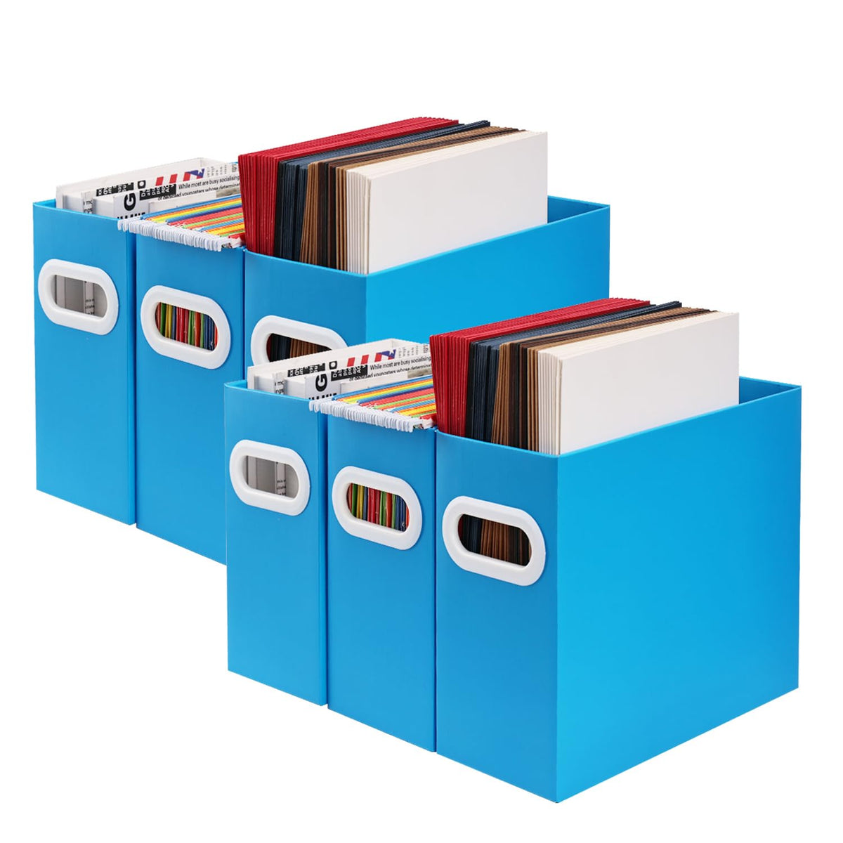 Aosric Hanging File Organizer, Cardboard File Folder Organizer for Letter Size, Desk Documents
