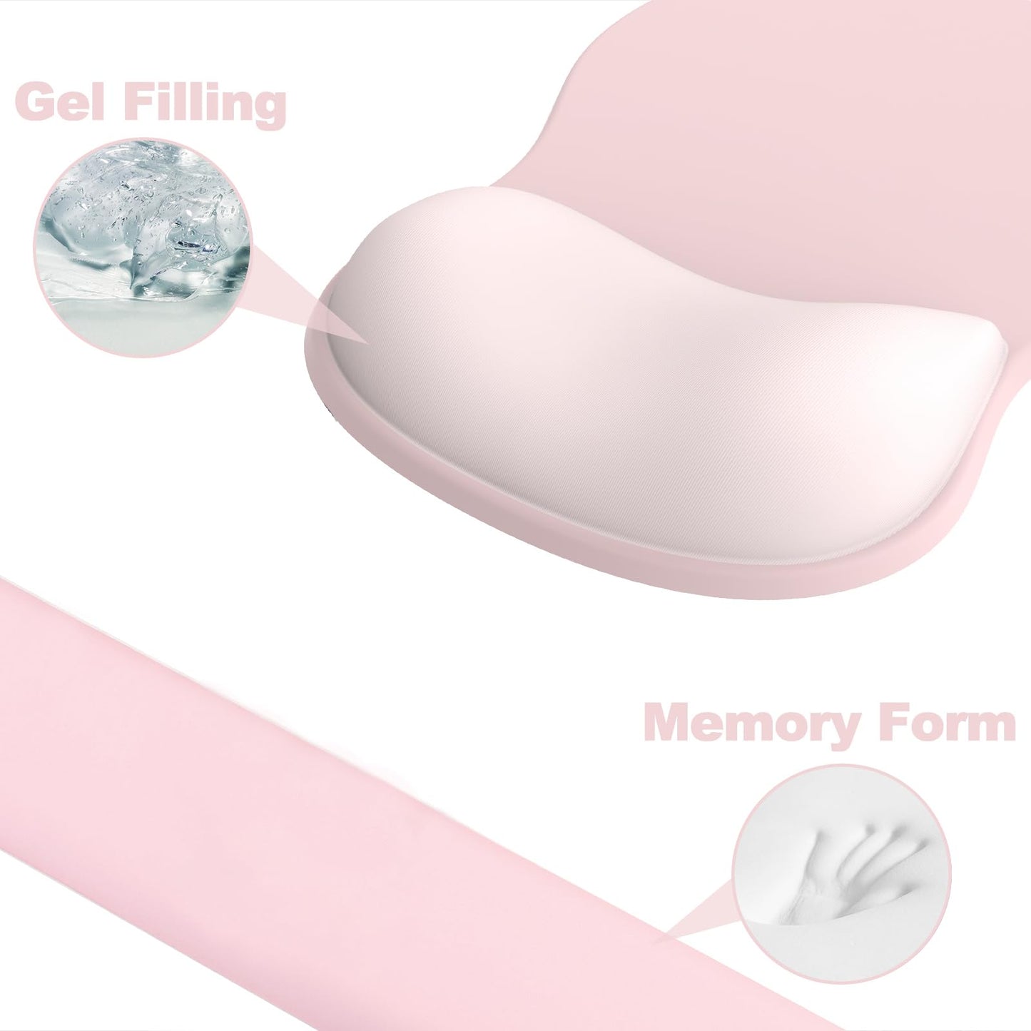 Ergonomic Mouse Pad with Wrist Rest and Keyboard Wrist Rest, Gel Mousepad