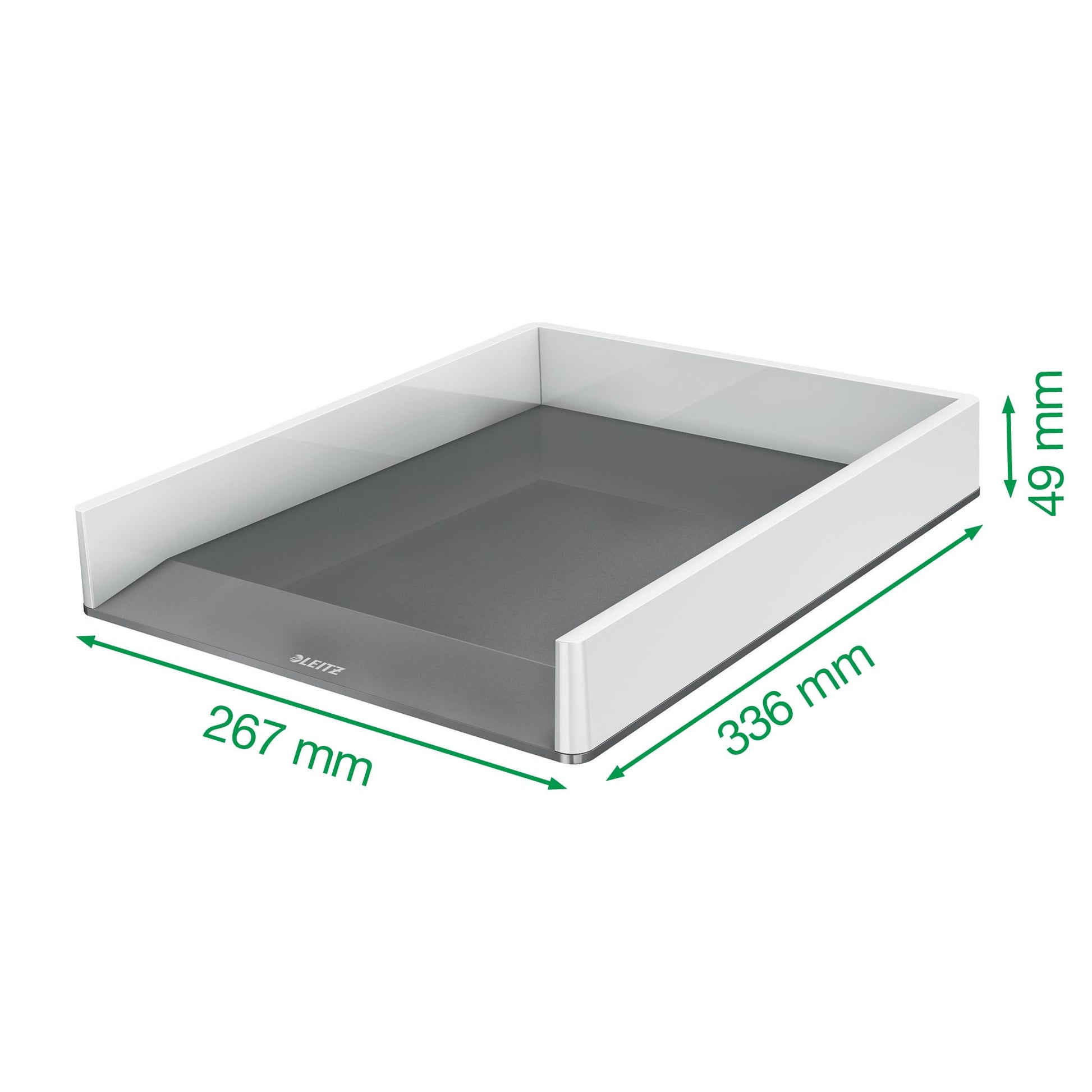 Leitz A4 Letter Tray, White/Grey, WOW Range, 53611001