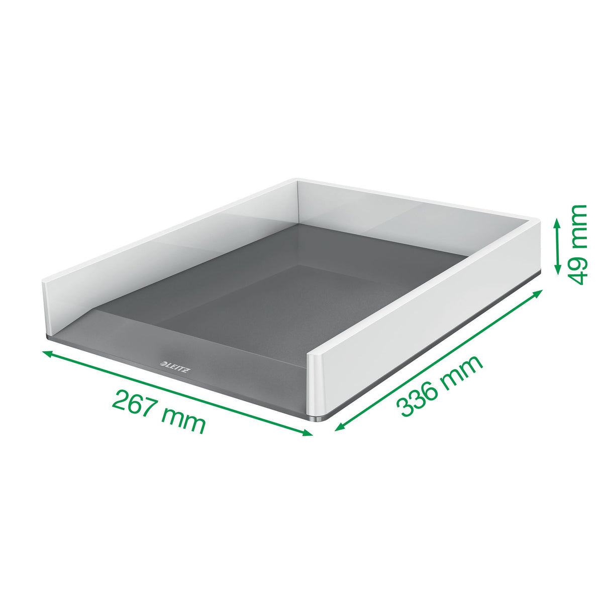 Leitz A4 Letter Tray, White/Black, Wow Range, 53611095