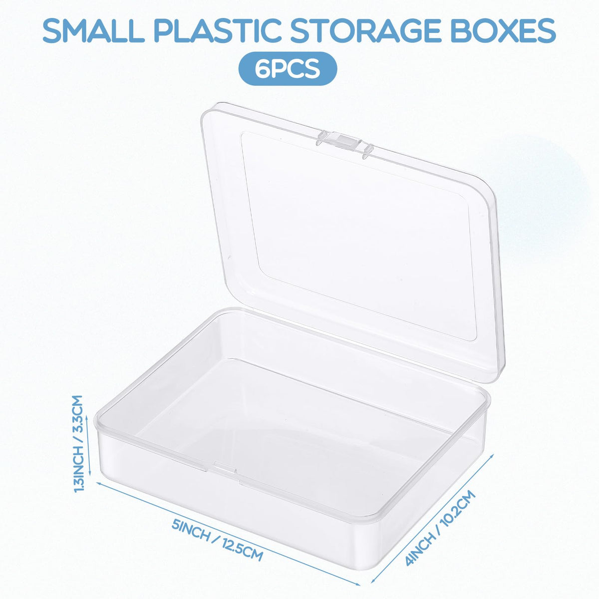 Jetec 30 Pieces Small Clear Plastic Storage Box, 5 x 4 x 1.3 Inch