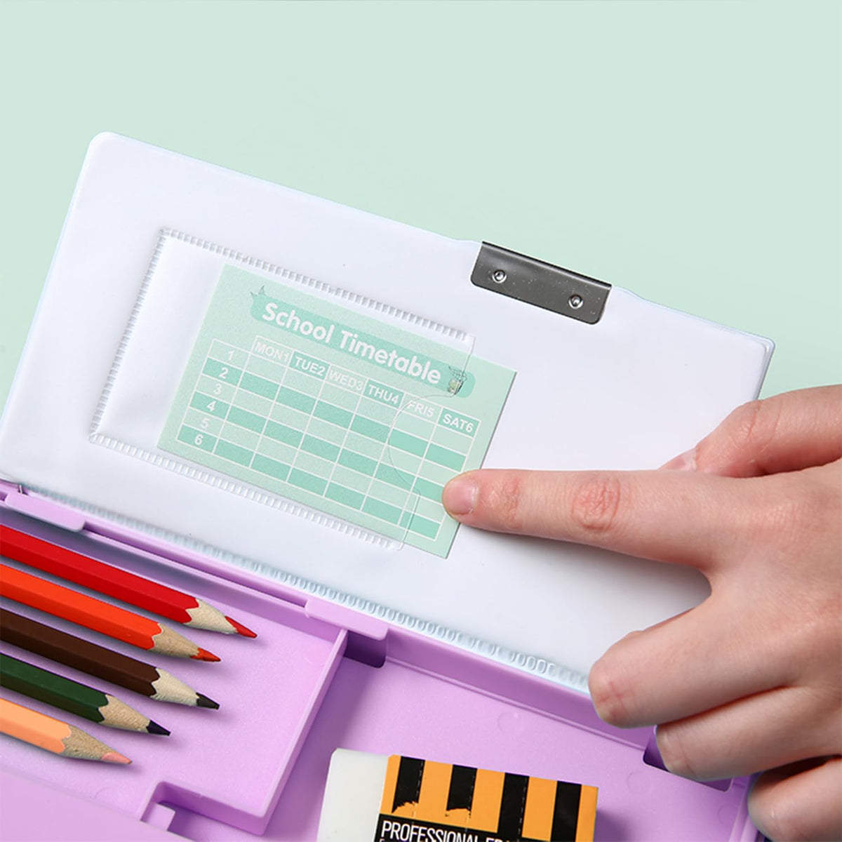 Pop Up Multifunction Pencil Case, Cute Cartoon Pen Box Organizer Stationery with Calculators