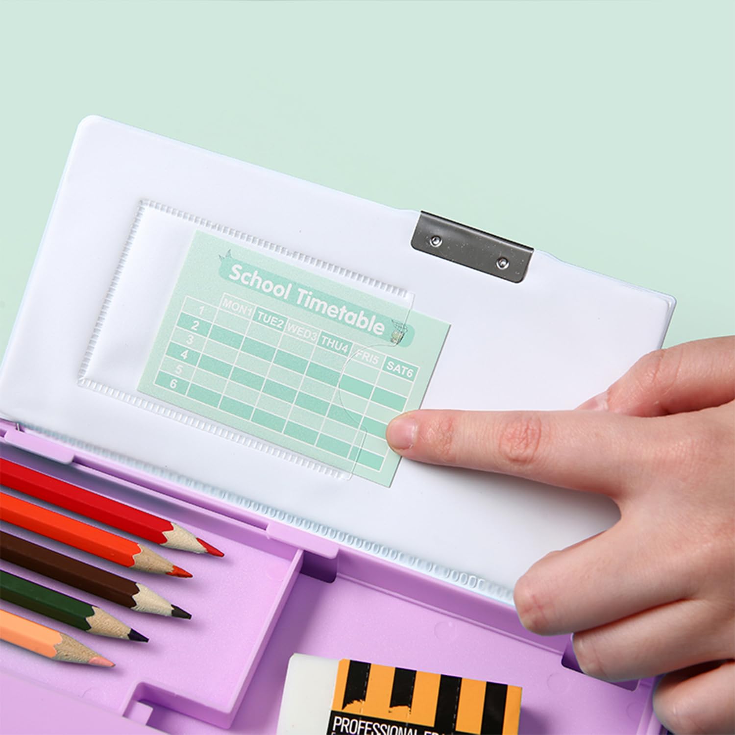 Pop Up Multifunction Pencil Case, Cute Cartoon Pen Box Organizer Stationery with Calculators