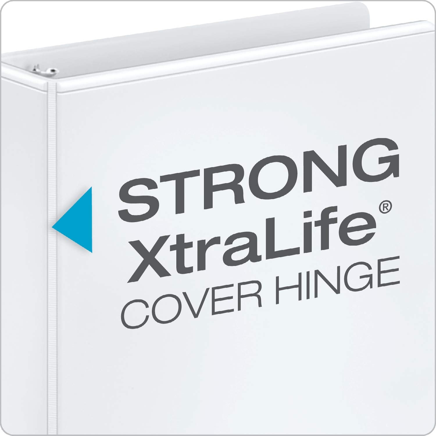 Cardinal 2 Inch 3 Ring Binders, White, 4 Pack, Round Ring Binder, Holds 475 Sheets, PVC Free