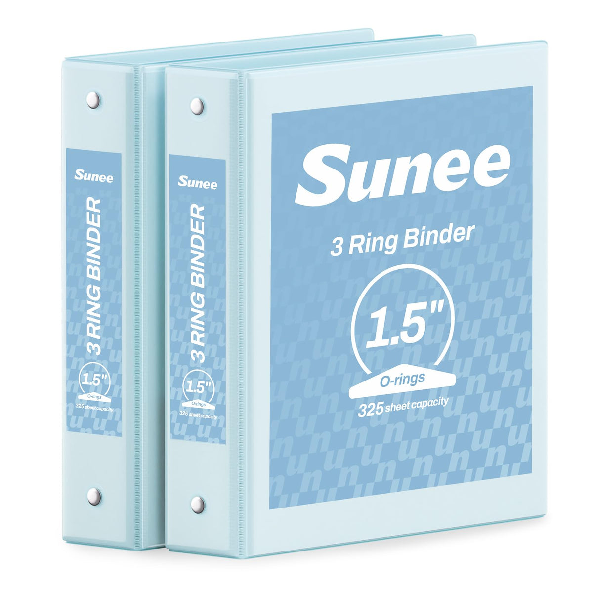 SUNEE 3 Ring Binder 1.5 Inch 2 Pack, Clear View Binder Three Ring PVC-Free (Fit 8.5x11 Inches) for