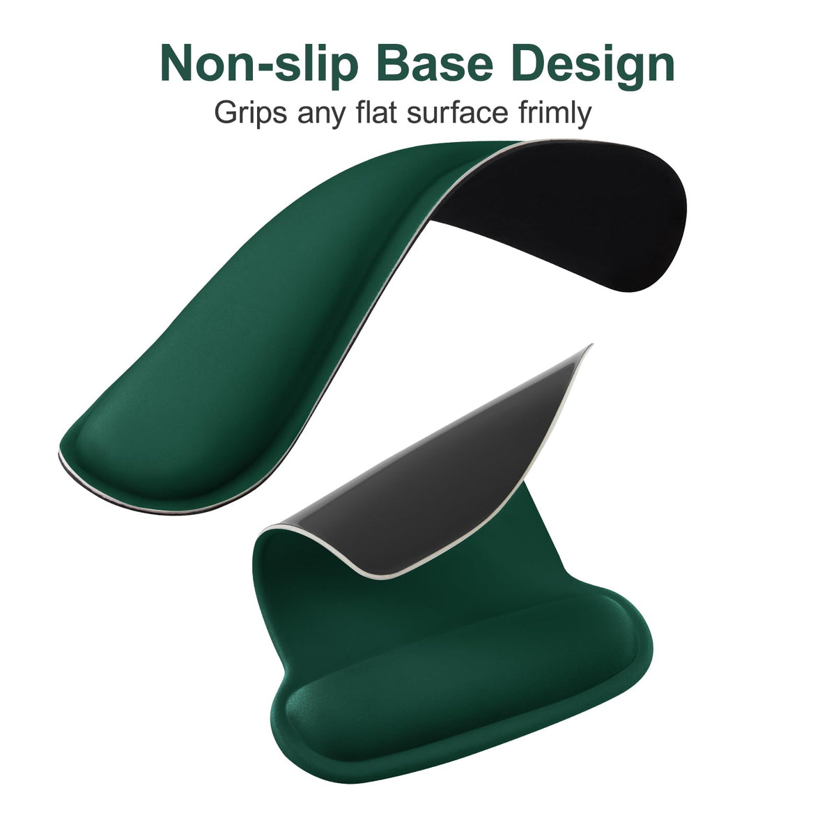 MOSISO Wrist Rest Support for Mouse Pad & Keyboard Set, Peacock Green