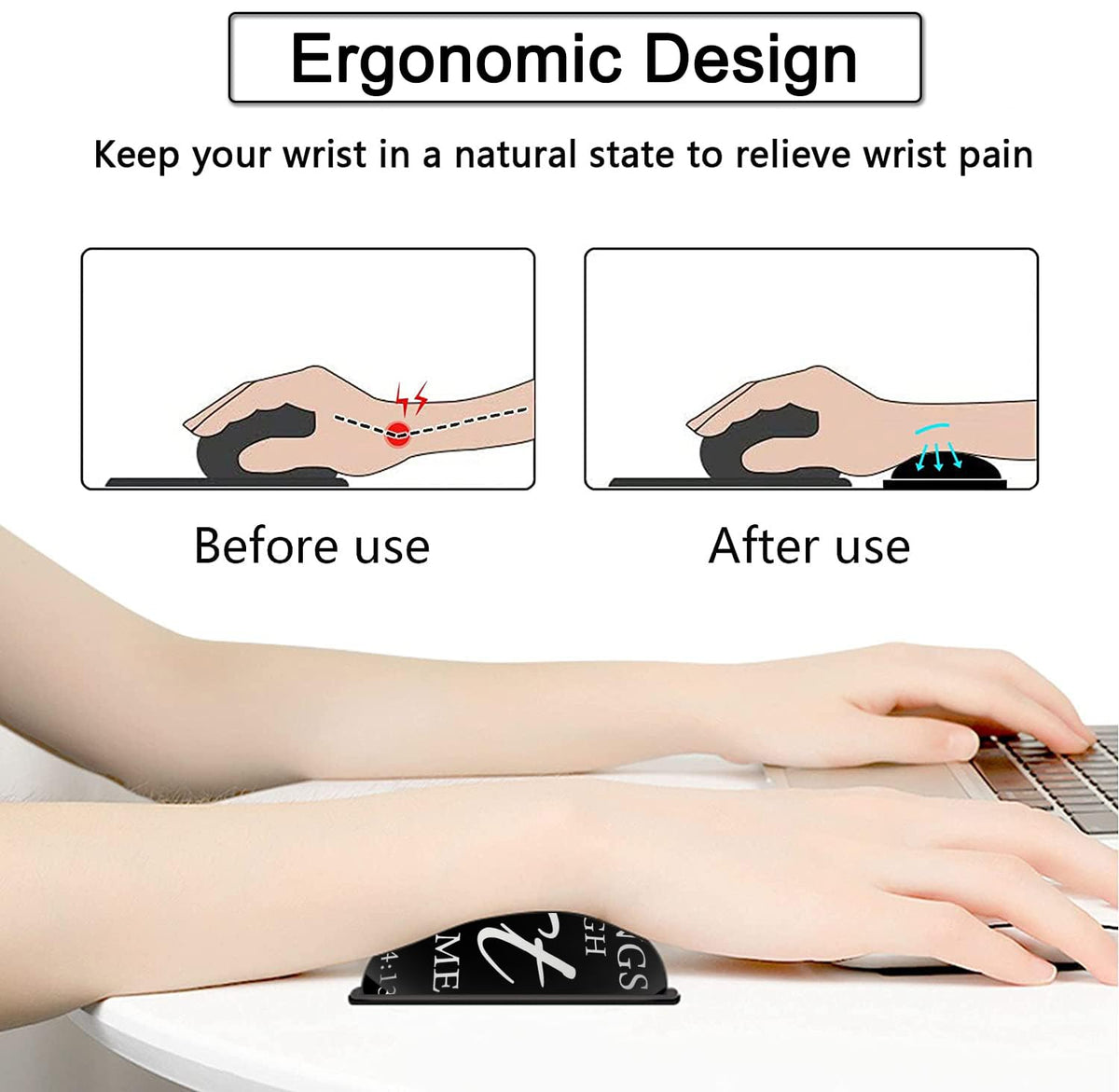 Large Gaming Mouse Pad,31.5x11.8in Extended Computer Mouse Mat with Non-Slip PU Base, Ergonomic