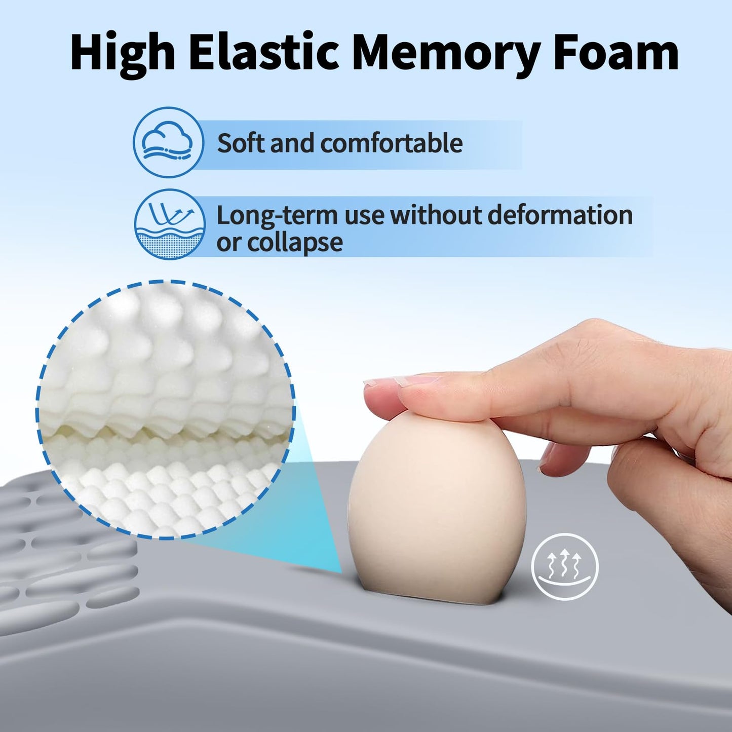 YIWEI Ergonomic Mouse Pad with Wrist Rest for Carpal Tunnel Pain Relief