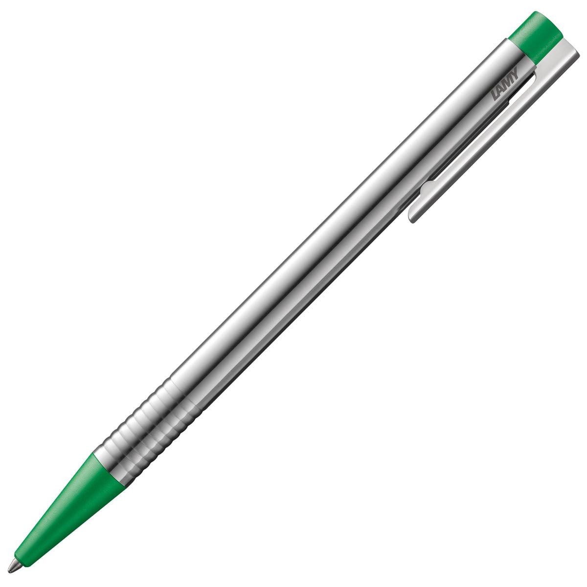 Lamy logo matt green - Ballpoint Pen in an elegant & robust stainless steel case - line width M