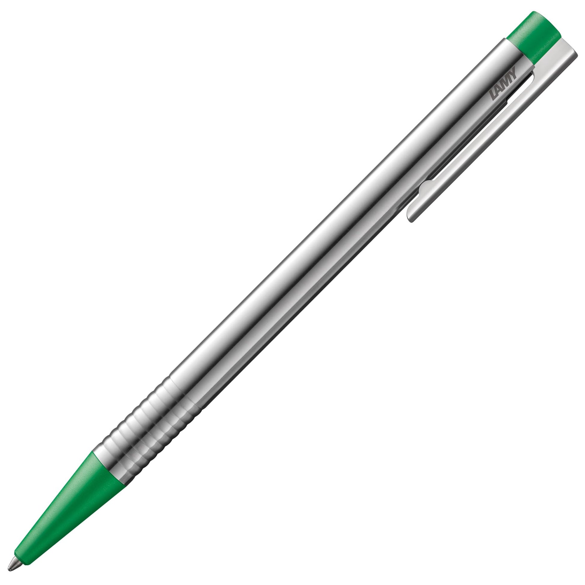 Lamy logo matt green - Ballpoint Pen in an elegant & robust stainless steel case - line width M