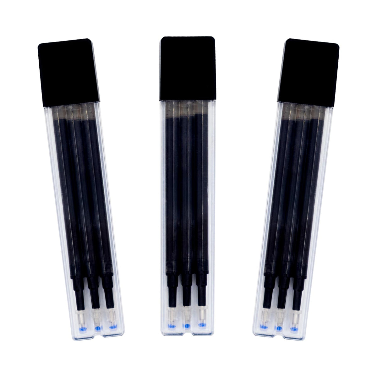 RAYLU PAPER - Retractable Erasable Pen, Gel Ink, 1.0 mm Tip and 0.7 mm Line (Pack of 3 Black