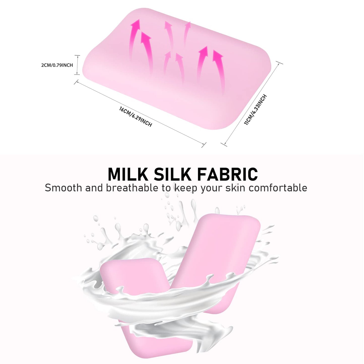 Leolee Elbow Rest Pads for Desk, Pink Ergonomic Wrist Rest Arm Rest Pads
