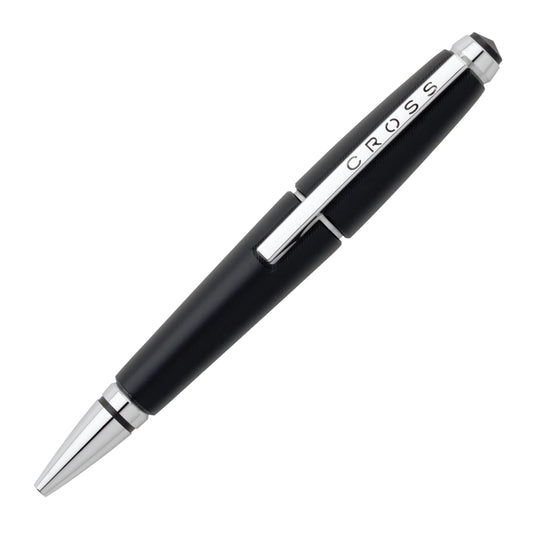 Cross Edge Jet Black Gel Rollerball Pen, Medium Point, Black Ink