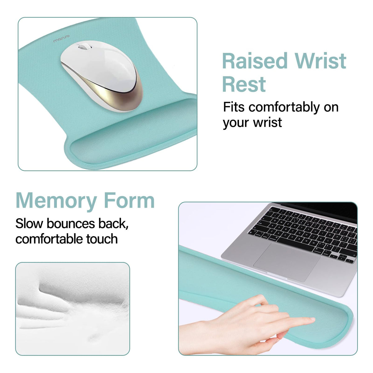 MOSISO Keyboard Mouse Pad Set, Large Gaming Mousepad&Keyboard Wrist Rest