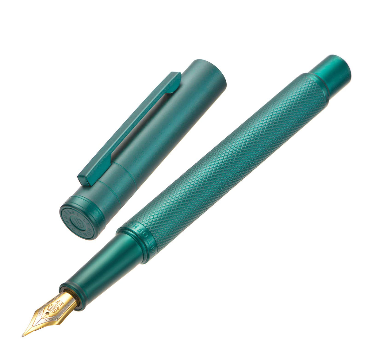 Hongdian 1851 Green Forest Fountain Pen Medium Nib, Classic Design with Converter and Metal Pen Case