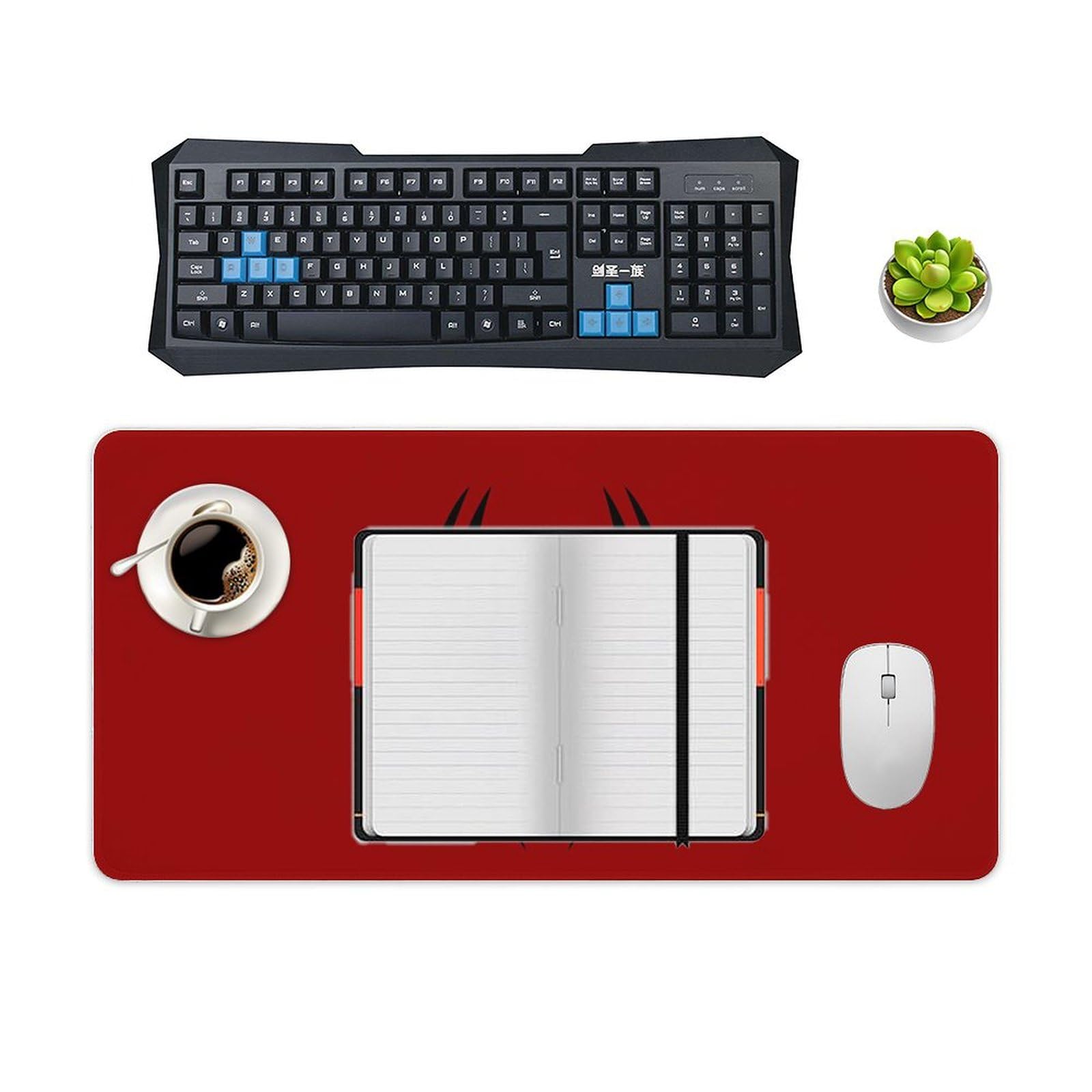 Keebik Gaming Mouse Pad, Spider Red Pattern Mouse Pad 11.8x23.6Inch Large Extended Computer Mouse
