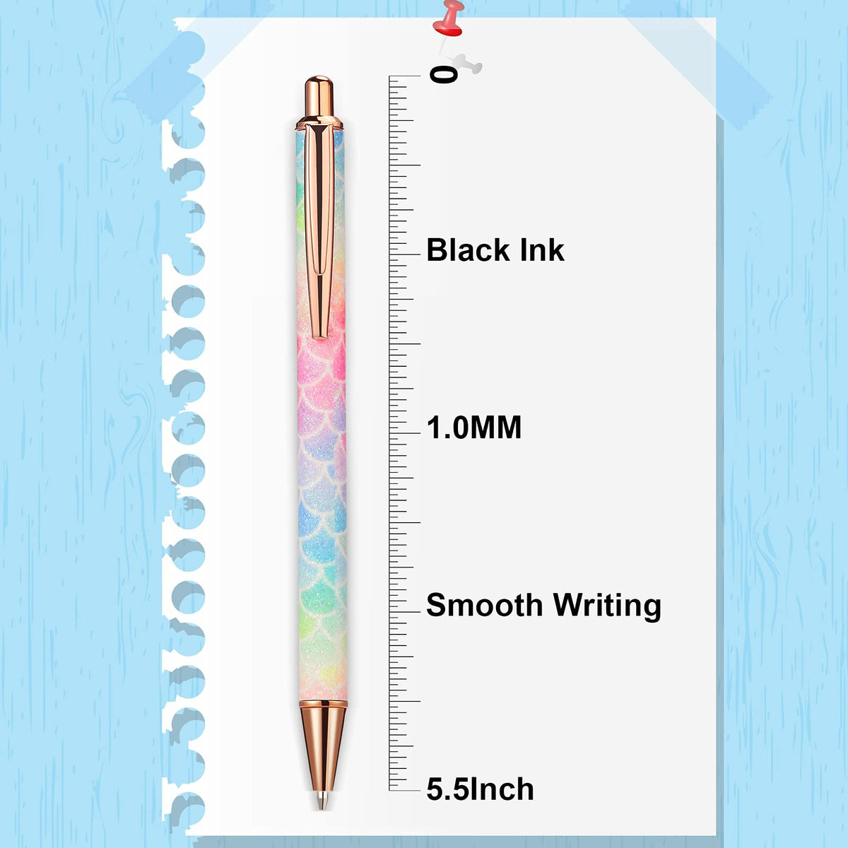 Zonon 30 Pcs Sparkly Pens Fancy Glitter Shiny Metal Retractable Ballpoint Pens Black Ink Medium